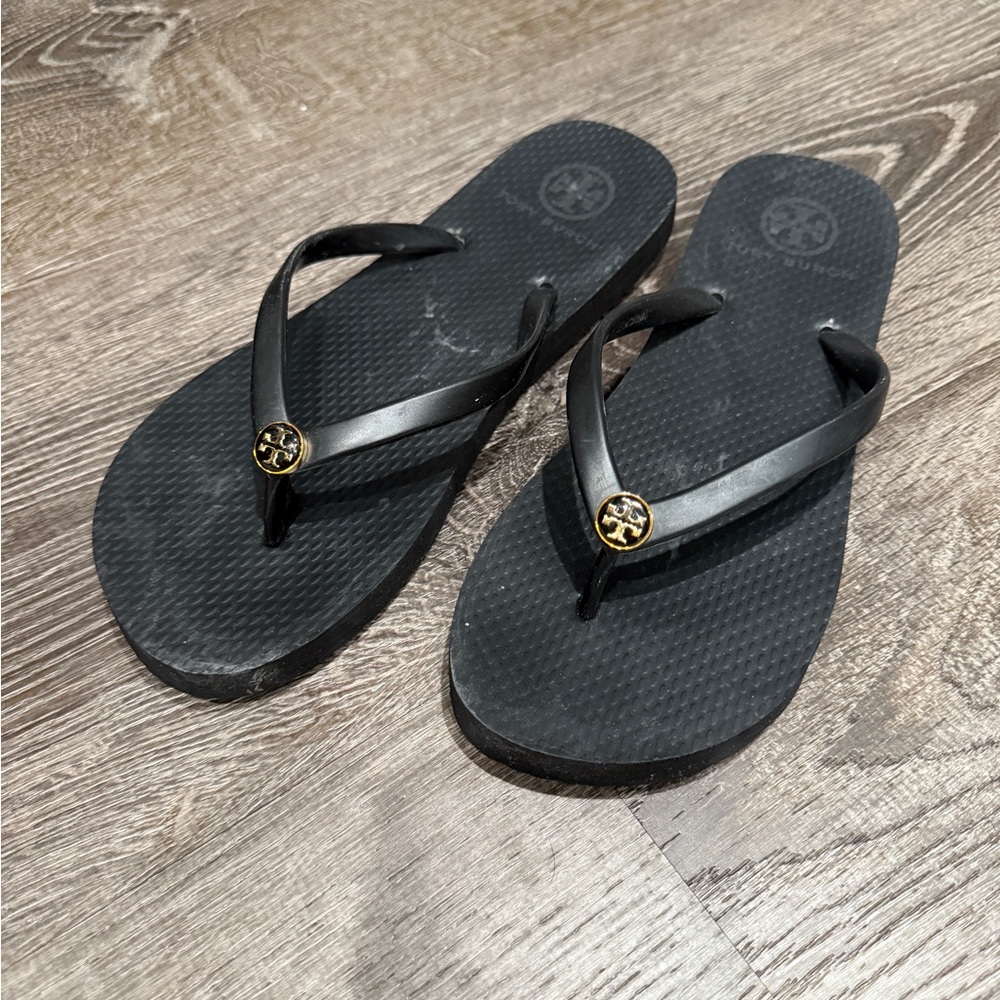 Tory Burch Black Flip Flops